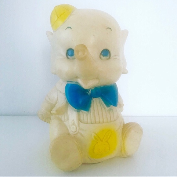 Vintage 1960’s Mobley elephant squeak toy decor